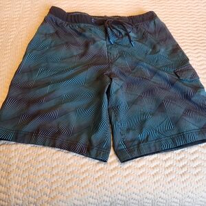 Speedo Board Shorts Men's Blue Patterned Size 34